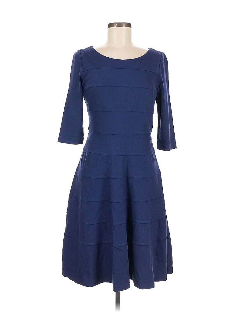 Pre-owned Suzi Chin For Maggy Boutique Cocktail Dress In Blue