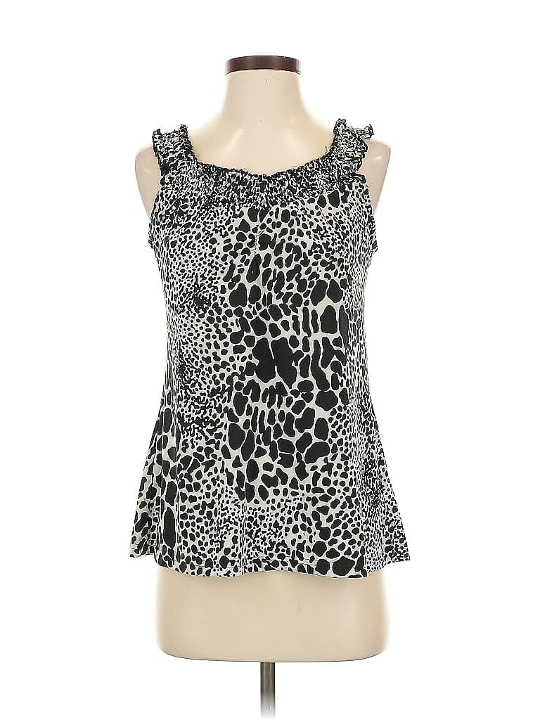 Pre-owned Assorted Brands Tank Top Silver Strapless Neckline Tops