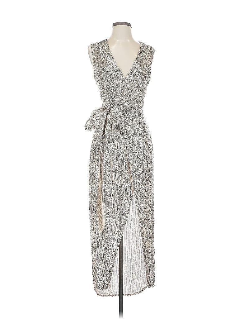 Pre-owned Resa Cocktail Dress In Silver