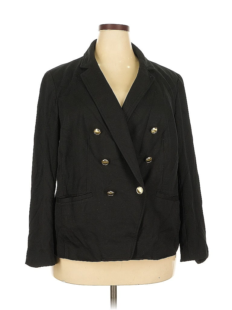 Pre-owned Talbots Blazer Jacket In Black