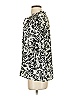 Karl Lagerfeld Paris 100% Polyester Silver 3/4 Sleeve Blouse Size S - photo 5