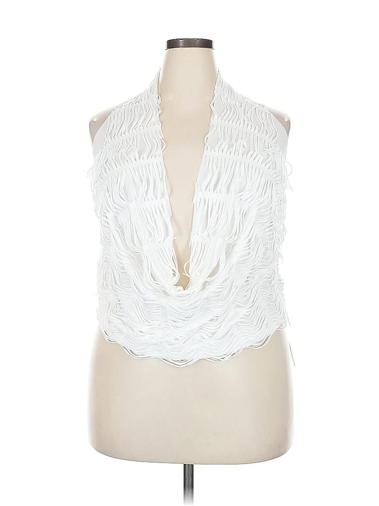 Pre-owned Micas Sleeveless Blouse In White