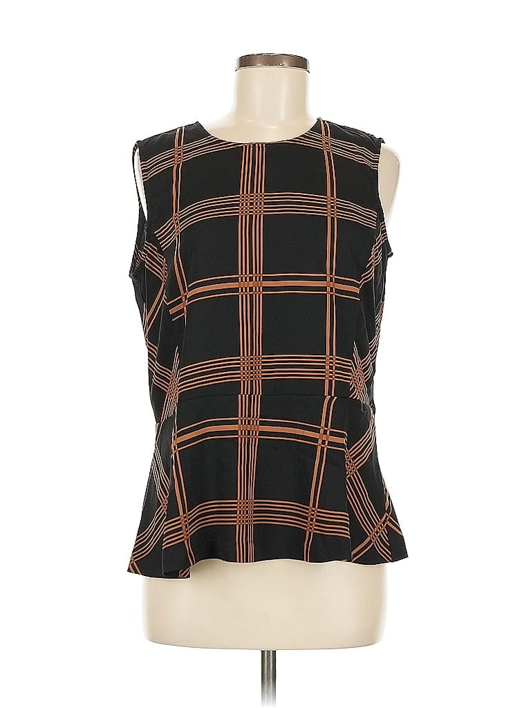 Pre-owned Halogen Sleeveless Blouse In Brown