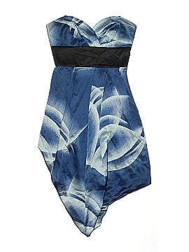 sachin and babi light blue dress BCBGMAXAZRIA Metallic One-Shoulder Mini Dress main image 0