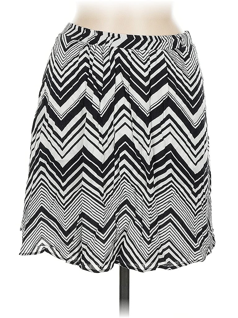 Pre-owned Ella Moss Casual Skirt In Silver
