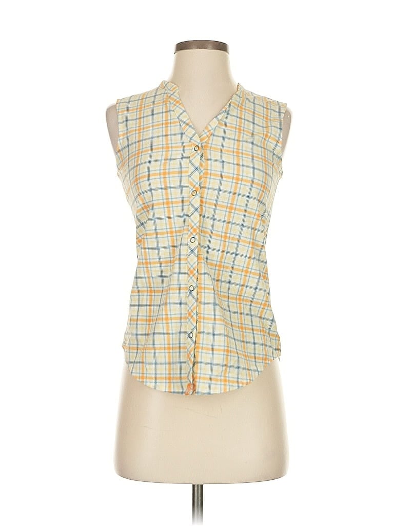 Click to view more detailed imagery on our partner's website Pre-owned Rabbit Sleeveless Button Down Shirt In Yellow