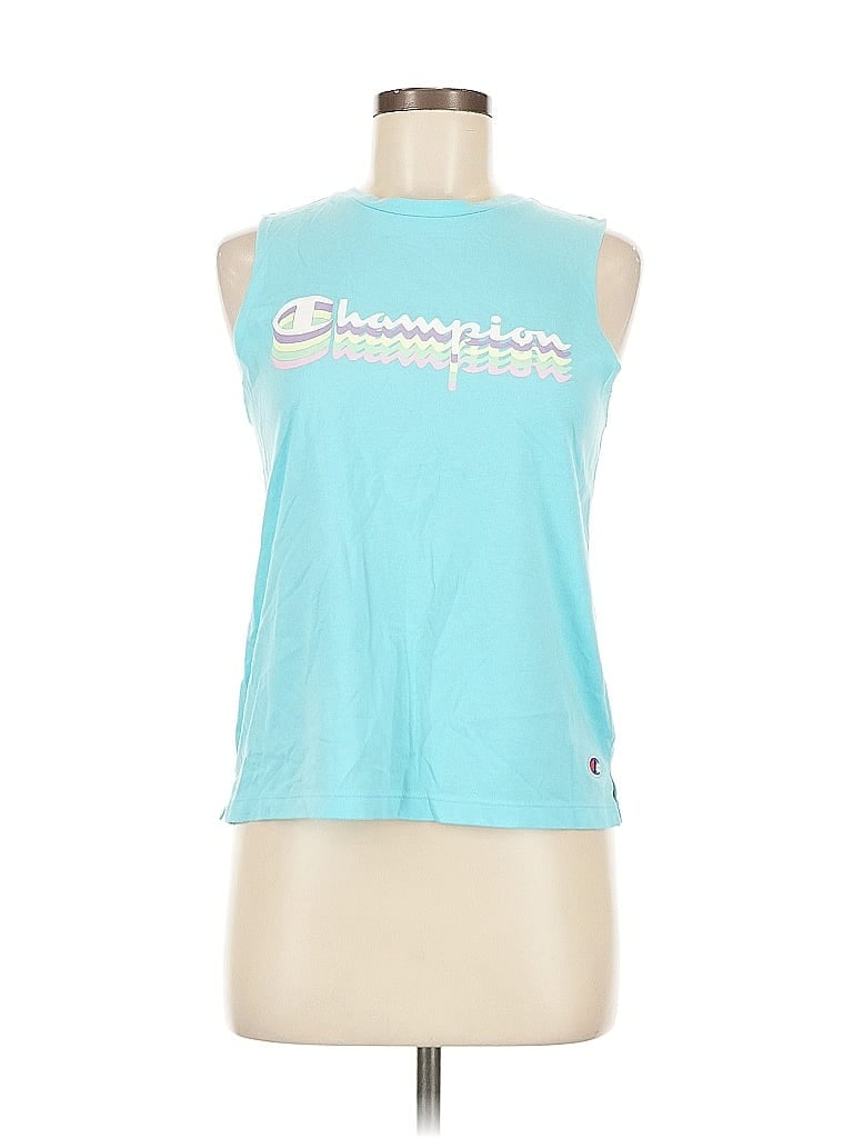 Pre-owned Champion Sleeveless T-shirt In Blue