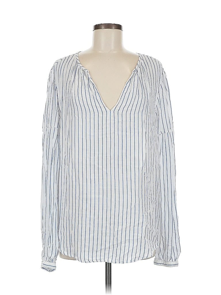 Pre-owned Gap Long Sleeve Blouse In Blue