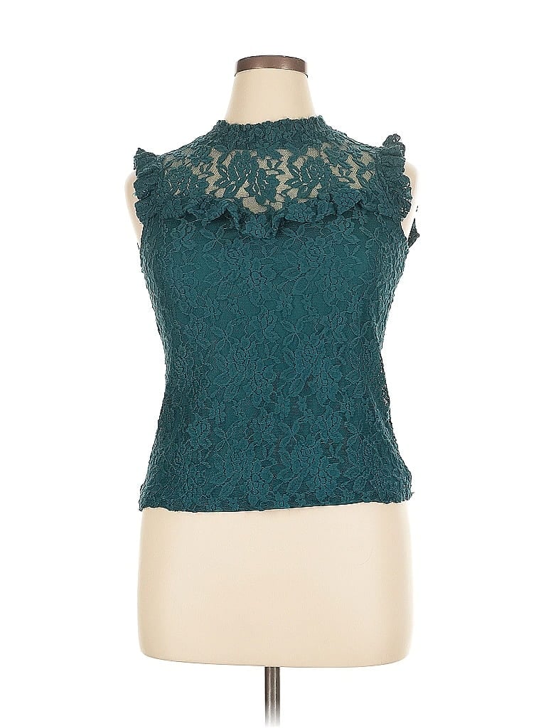 Pre-owned June & Hudson Sleeveless Blouse In Blue