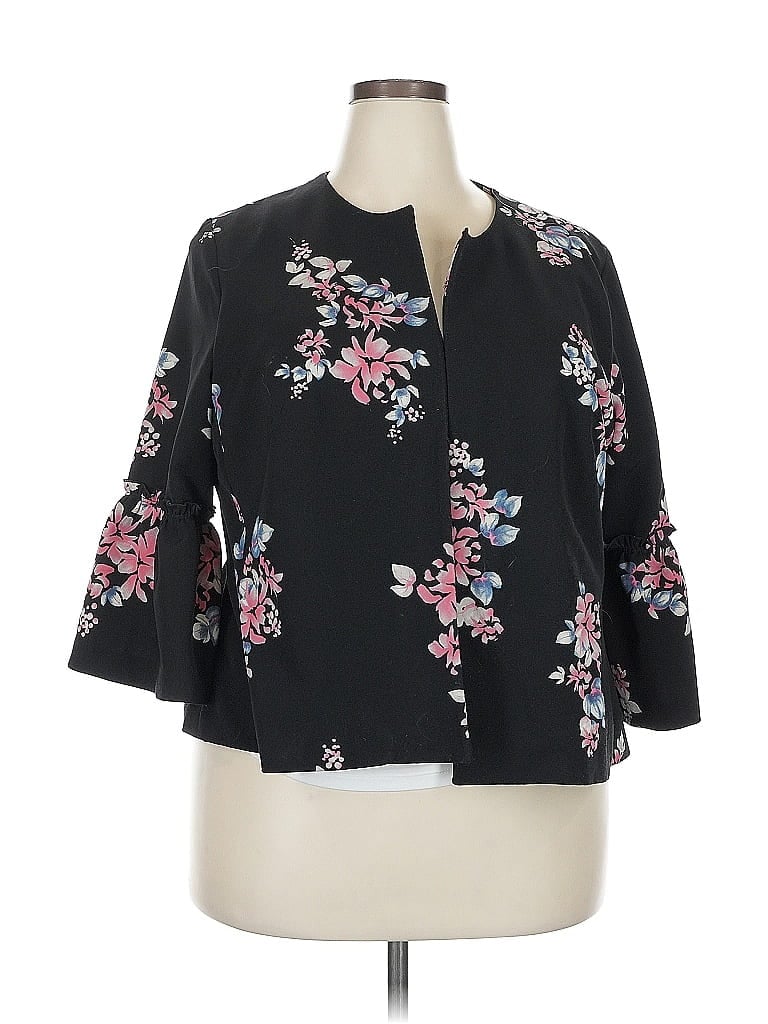 Pre-owned Lane Bryant Blazer Jacket In Black