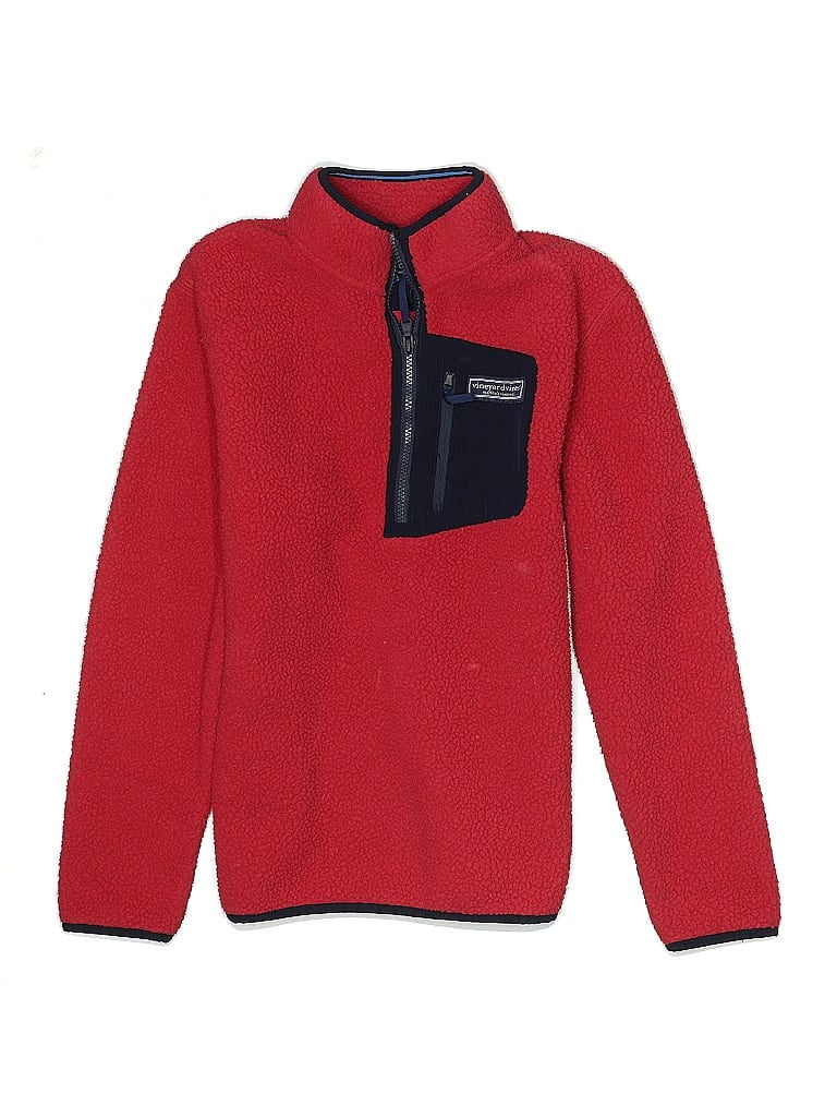 Click to view more detailed imagery on our partner's website Pre-owned Vineyard Vines Kids' Fleece Jacket In Red