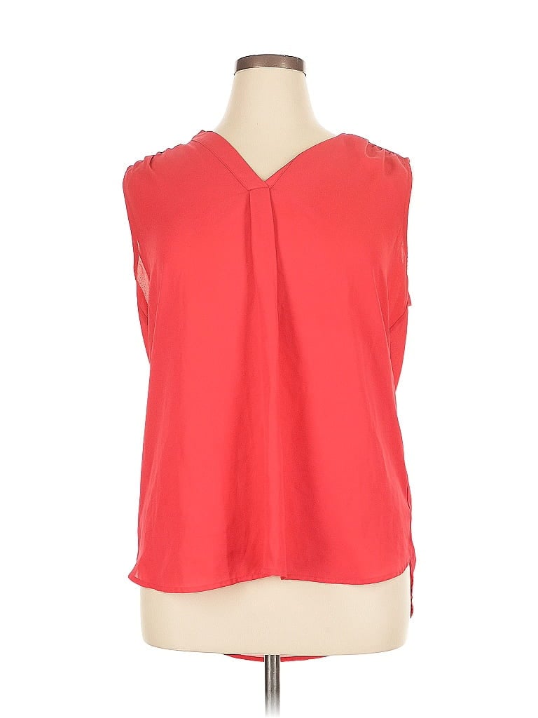 Pre-owned Pleione Sleeveless Blouse In Red