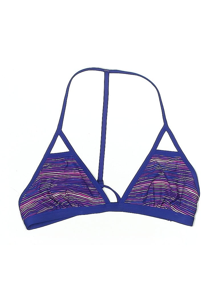 Pre-owned Tyr Swimsuit Top Purple Print Pattern Swimwear