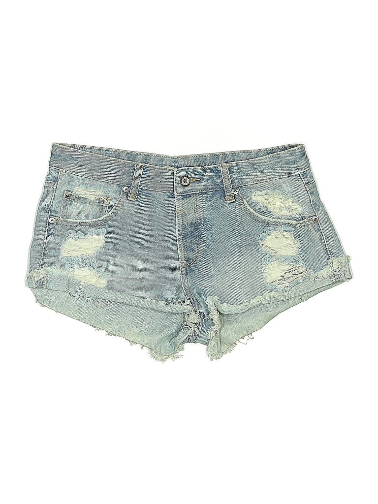 Pre-owned Pull & Bear Denim Shorts In Blue
