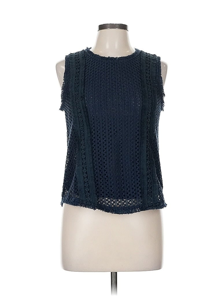 Pre-owned J By J.o.a. Sleeveless Blouse In Blue