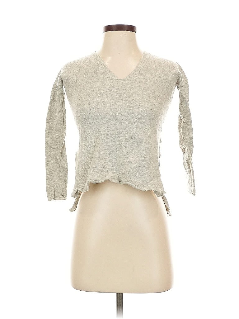 Pre-owned Babaton 3/4 Sleeve T-shirt In Gray