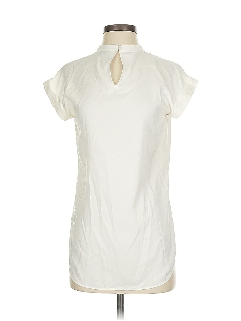 Pre-owned Express Short Sleeve Blouse In White