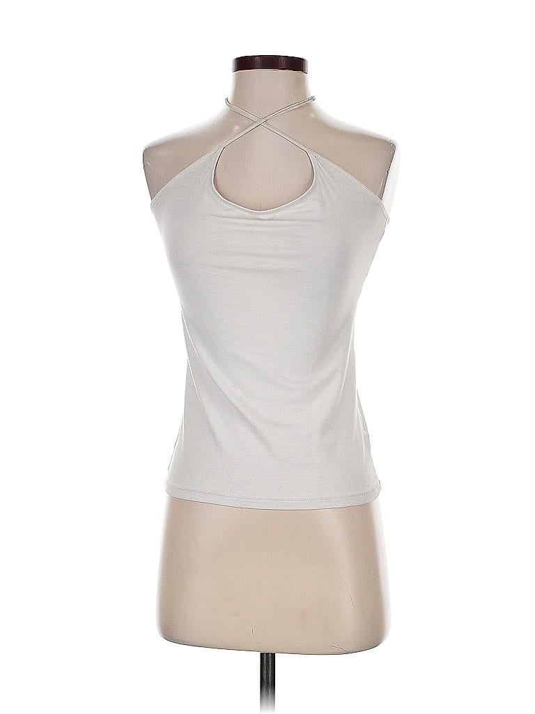 Pre-owned Intermix Tank Top Silver High Neck Tops