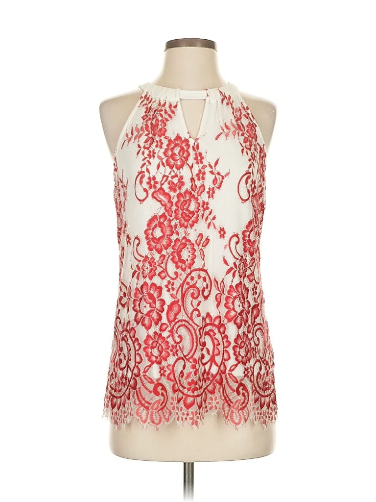 Pre-owned Inc International Concepts Sleeveless Blouse In Red