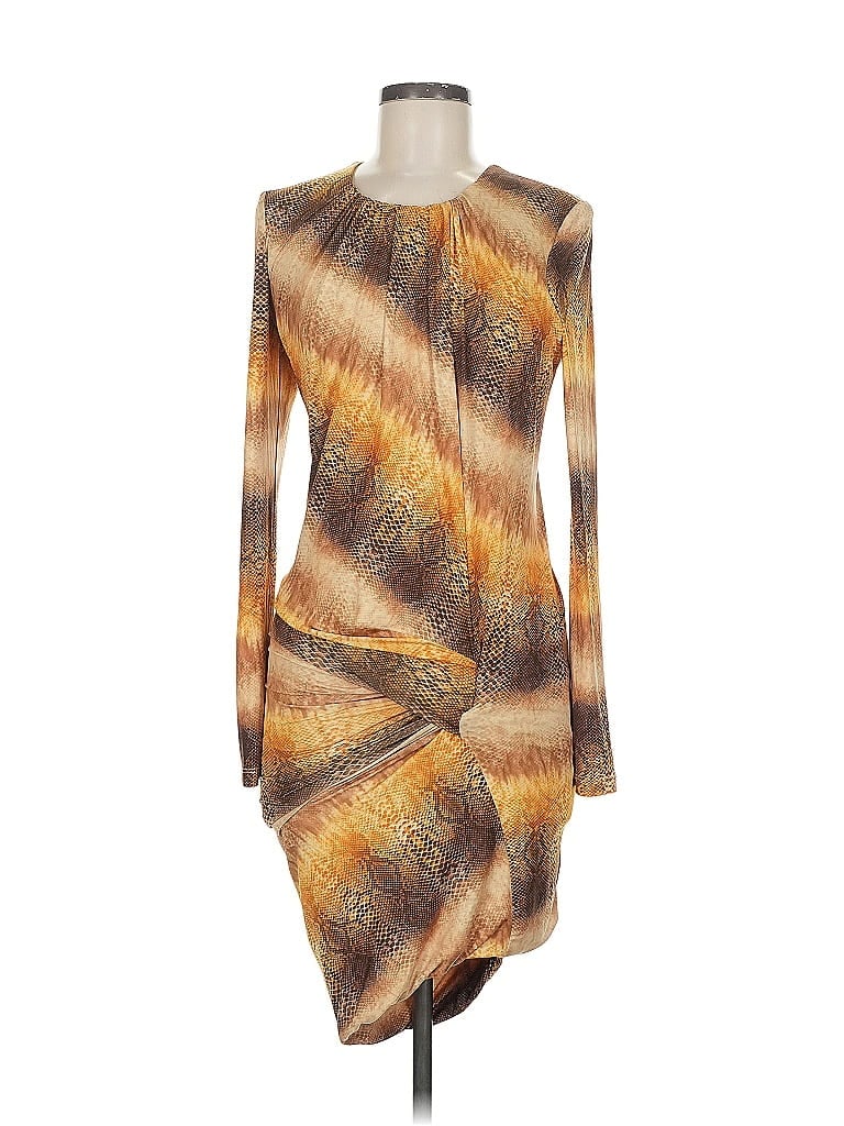 Pre-owned Torn By Ronny Kobo Cocktail Dress In Brown