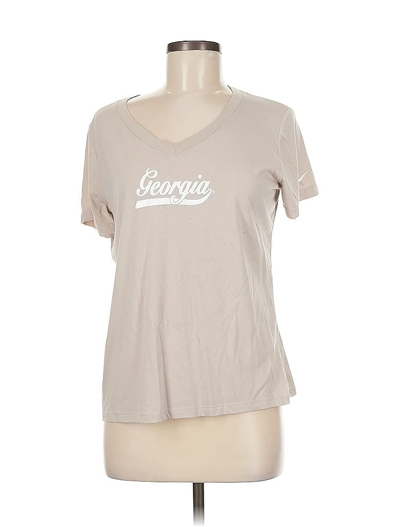 Pre-owned Nike Short Sleeve T-shirt In Brown