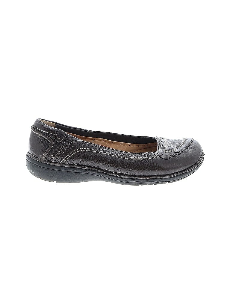 Pre-owned Unstructured By Clarks Flats In Brown
