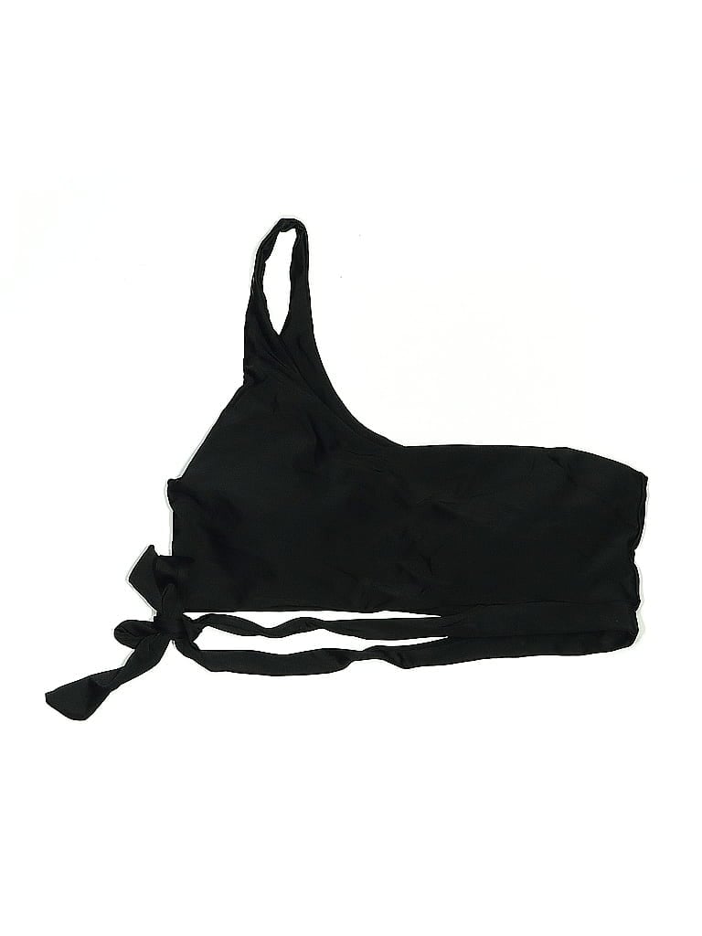 Click to view more detailed imagery on our partner's website Pre-owned Unbranded Swimsuit Top Black Solid Pattern Swimwear