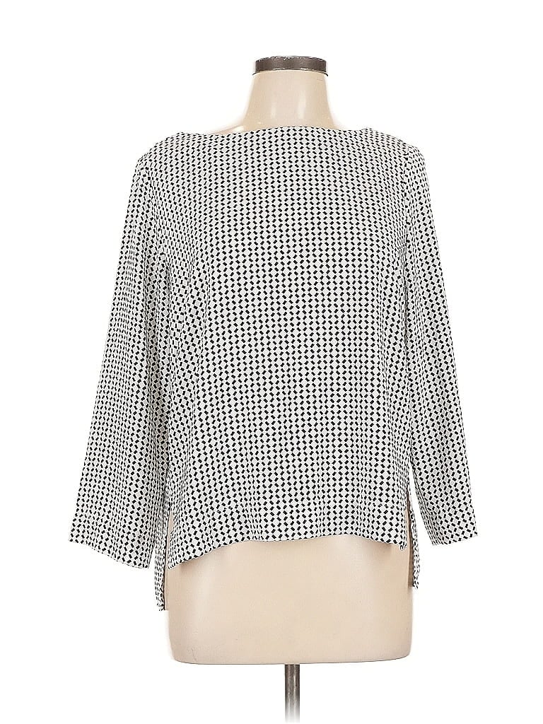 Pre-owned Dalia 3/4 Sleeve T-shirt In Silver