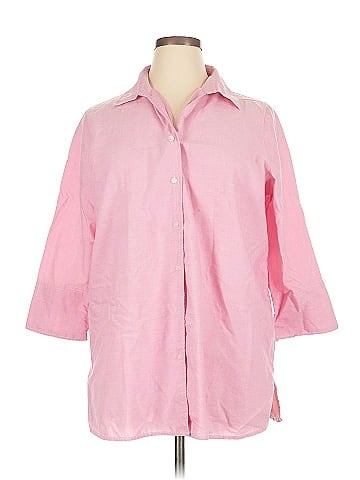 Only Necessities 3/4 Sleeve Button-Down Shirt (view 1)