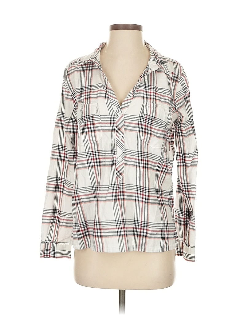 Pre-owned Soft Joie Long Sleeve Button Down Shirt In White