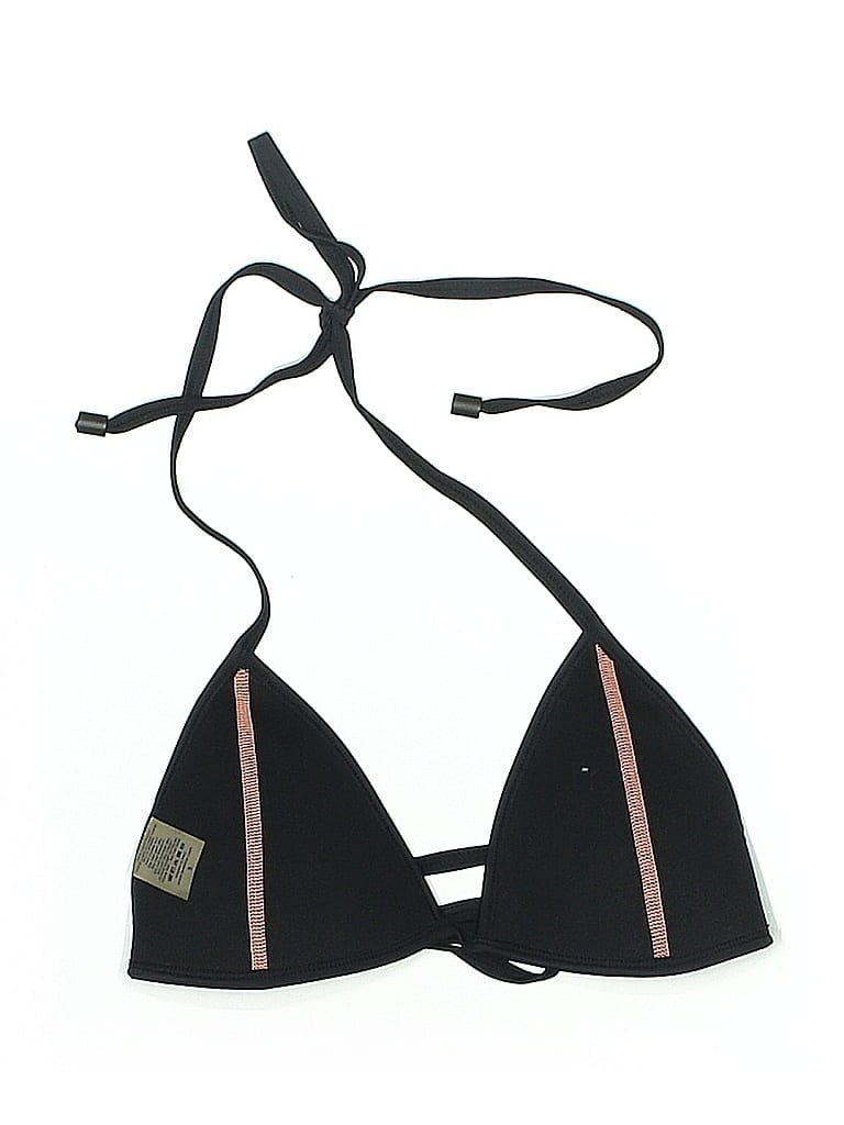 Pre-owned Barkins Swimsuit Top Black Graphic Pattern Swimwear