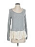 Ella Moss Gray Long Sleeve Top Size S - photo 1