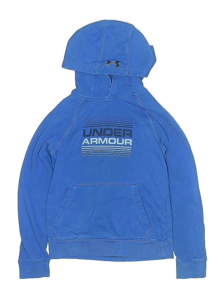 Click to view more detailed imagery on our partner's website Pre-owned Under Armour Kids' Pullover Hoodie In Blue