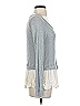 Ella Moss Gray Long Sleeve Top Size S - photo 4