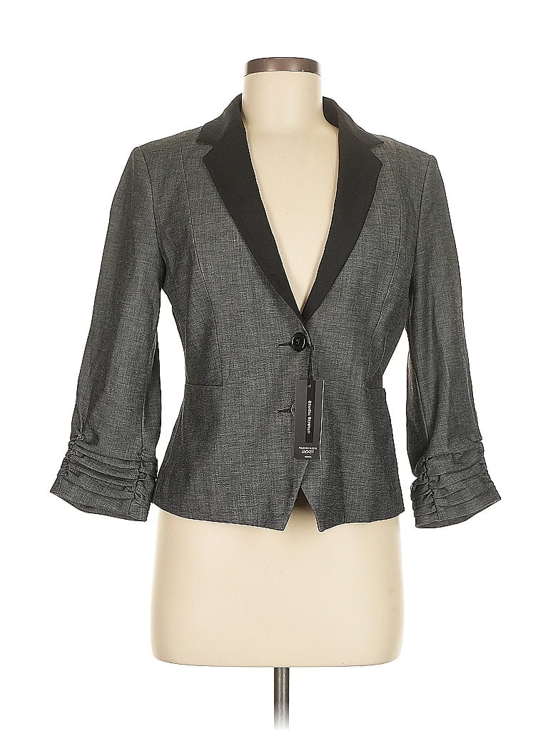 Pre-owned Express Blazer Jacket In Gray