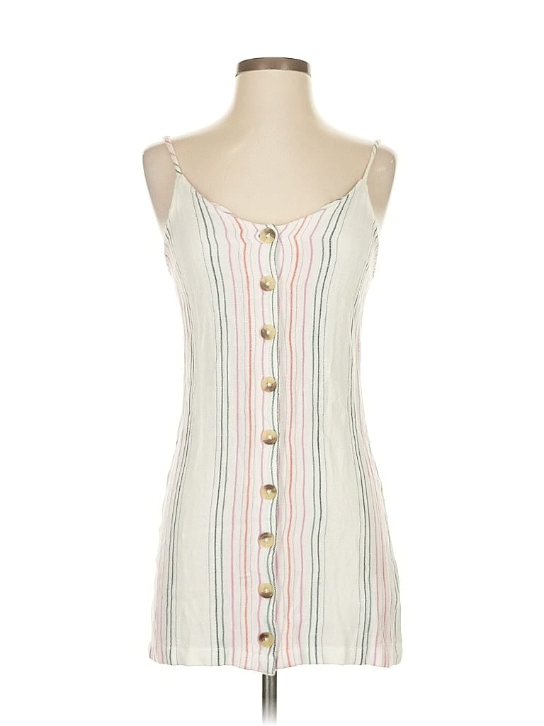 Pre-owned Rip Curl Tank Top Ivory Strapless Neckline Tops In White