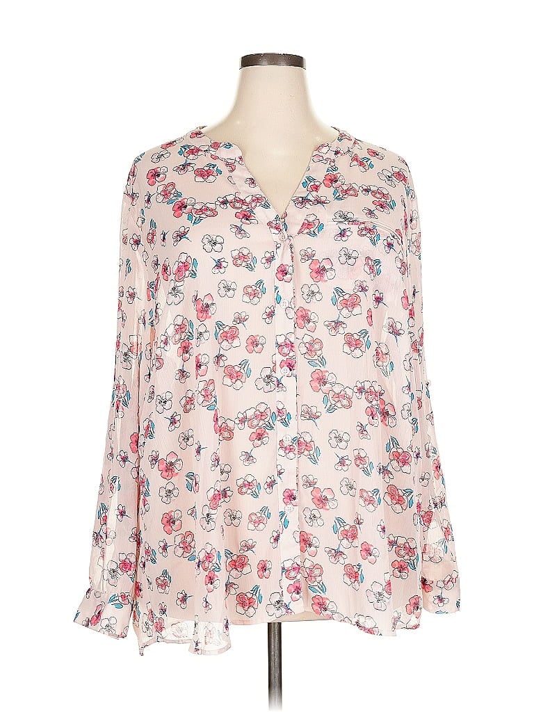 Pre-owned Kut From The Kloth Long Sleeve Blouse In Pink