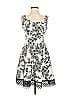 Donna Ricco Print Ivory White Cocktail Dress Size 2 - photo 1