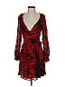 Pinko Animal Print Red Cocktail Dress Size S (estimated) - photo 1