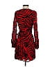 Pinko Animal Print Red Cocktail Dress Size S (estimated) - photo 2