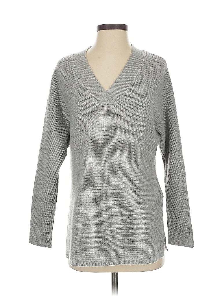Pre-owned Vince Wool Pullover Sweater In Gray