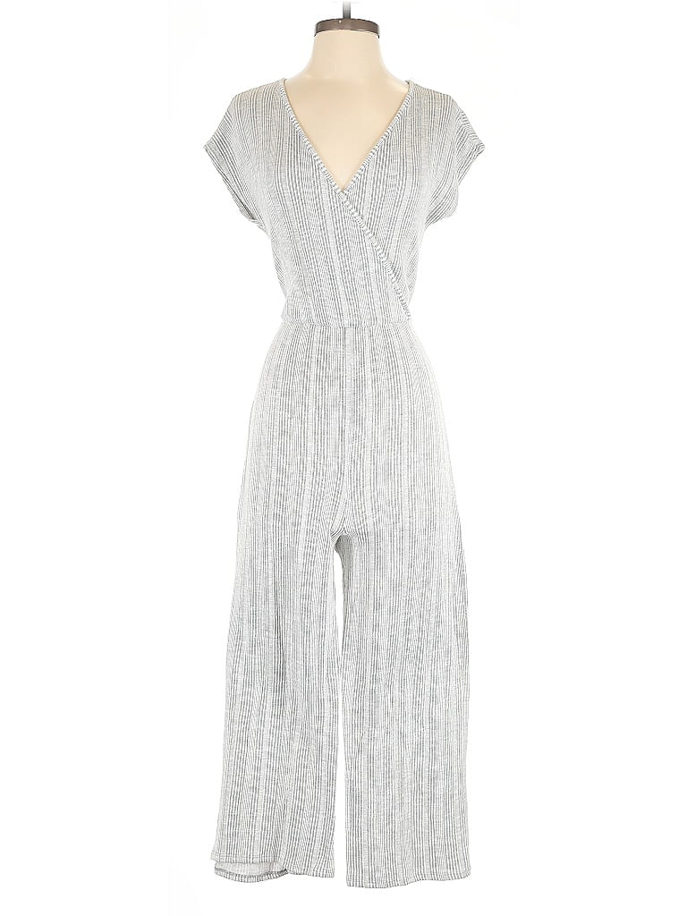 Pre-owned Caution To The Wind Jumpsuit In Silver