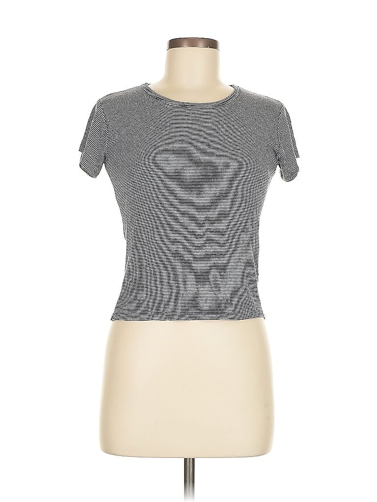BRANDY MELVILLE Pre-owned Short Sleeve T-shirt In Gray