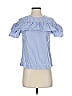 J.Crew 100% Cotton Blue Short Sleeve Blouse Size 0 - photo 1