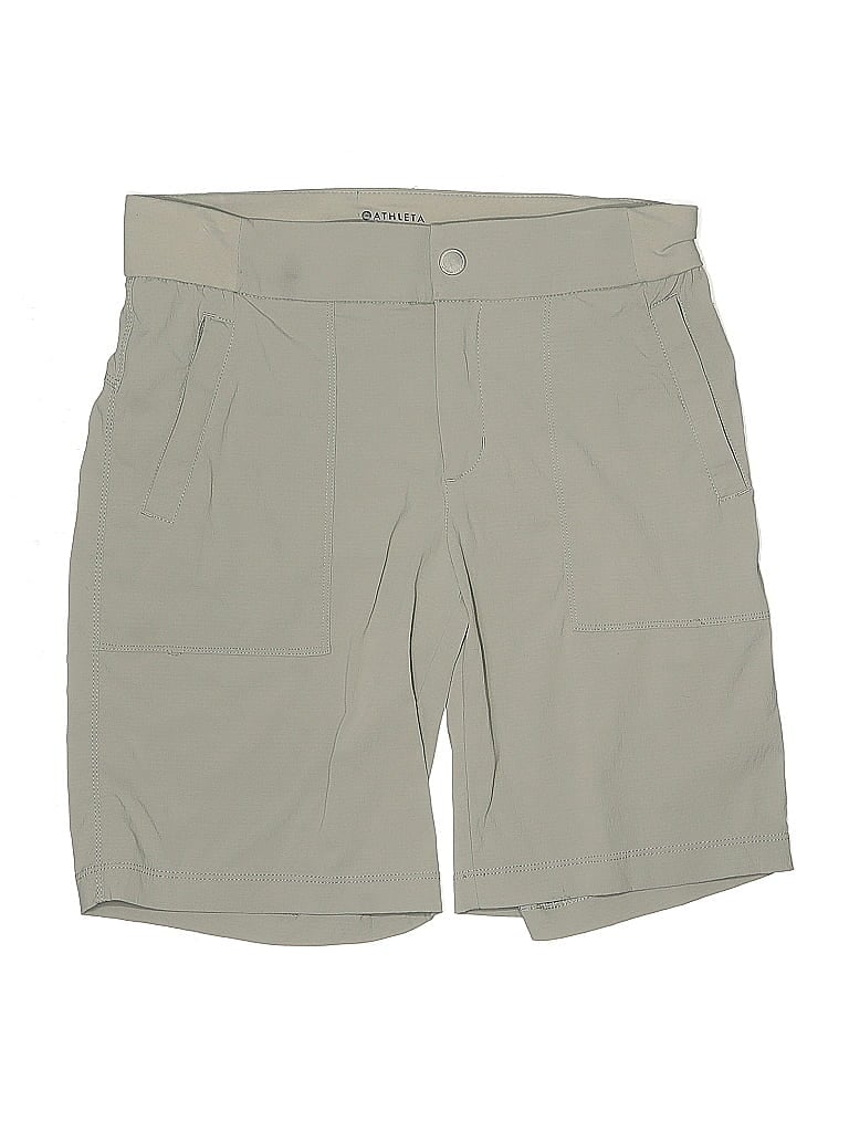 Pre-owned Athleta Khaki Shorts In Green