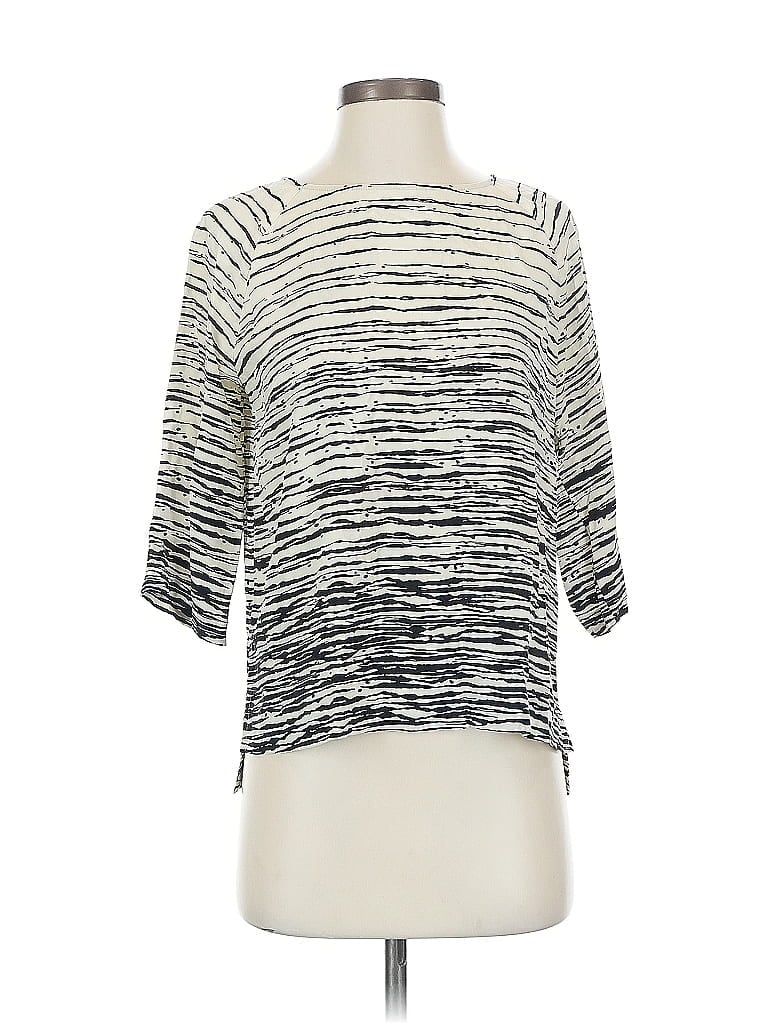 Pre-owned Vince 3/4 Sleeve T-shirt In Silver