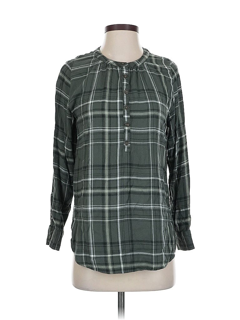 Pre-owned Universal Thread Long Sleeve Blouse In Green