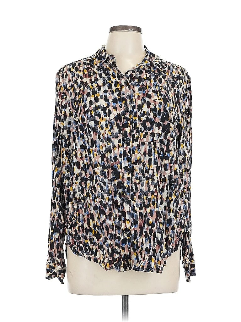 Click to view more detailed imagery on our partner's website Pre-owned Beachlunchlounge Long Sleeve Blouse In Blue