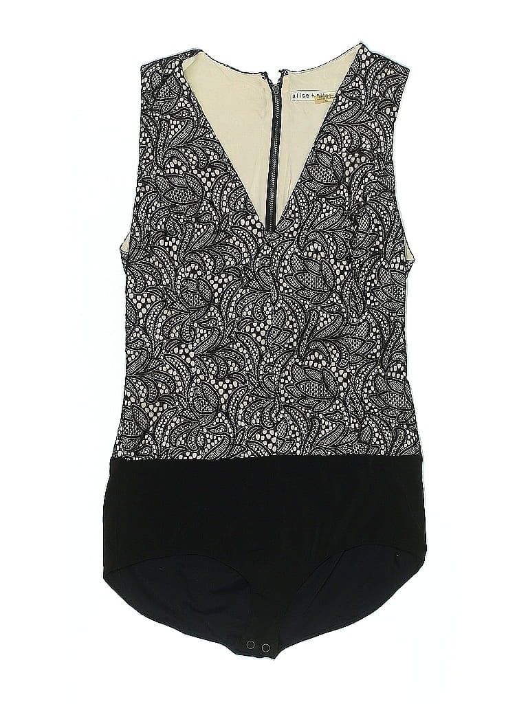 Pre-owned Alice And Olivia Alice + Olivia Bodysuit In Black