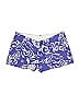 Lilly Pulitzer 100% Cotton Paisley Blue Purple Shorts Size 3 - photo 1